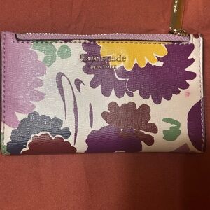 Kate Spade Multicolor Floral Wallet - Purple, Yellow, Green
